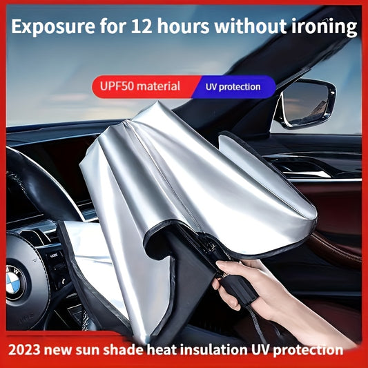 Heat-insulating Sunshade Heat-insulating Sunshade | Automobile Front Windshield Sun-proof Shading Curtain Equipped With Small Car Cover Umbrella