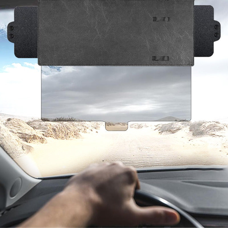 Upgraded car sunshade, front and side sunshade, zipper design, with PC lens, comes with upgraded dual sunshade extension for more comprehensive coverage, anti glare, suitable for safe driving and various vehicle models