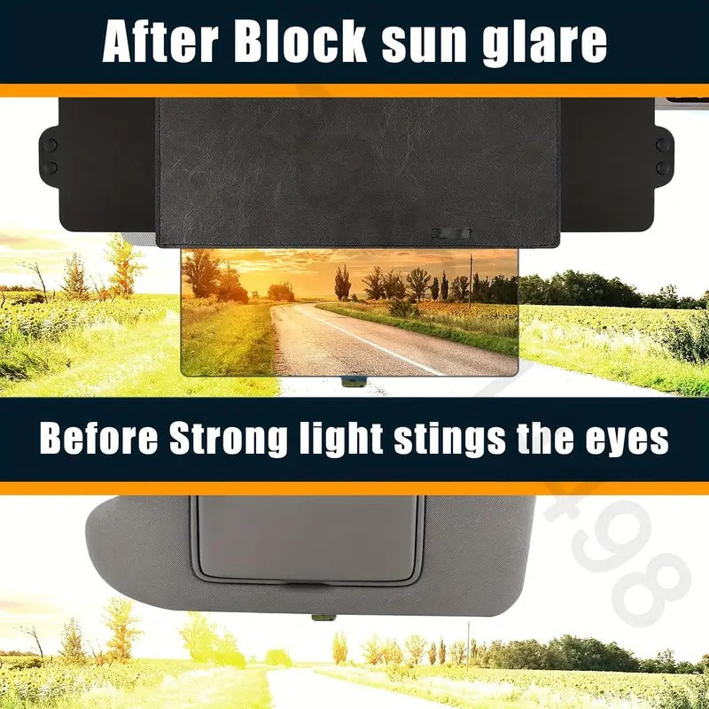 Upgraded car sunshade, front and side sunshade, zipper design, with PC lens, comes with upgraded dual sunshade extension for more comprehensive coverage, anti glare, suitable for safe driving and various vehicle models