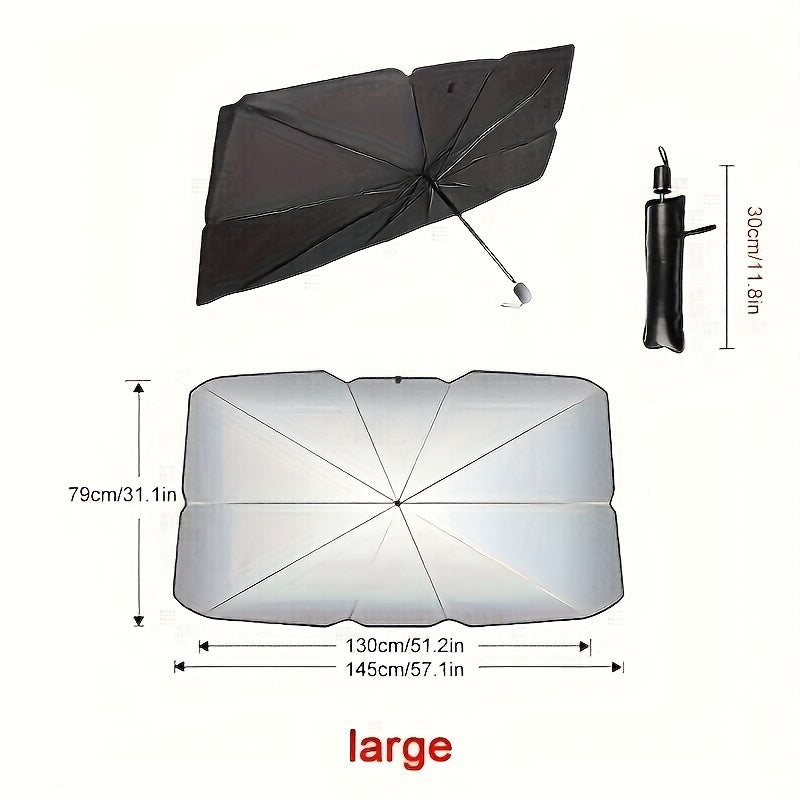 Heat-insulating Sunshade Heat-insulating Sunshade | Automobile Front Windshield Sun-proof Shading Curtain Equipped With Small Car Cover Umbrella